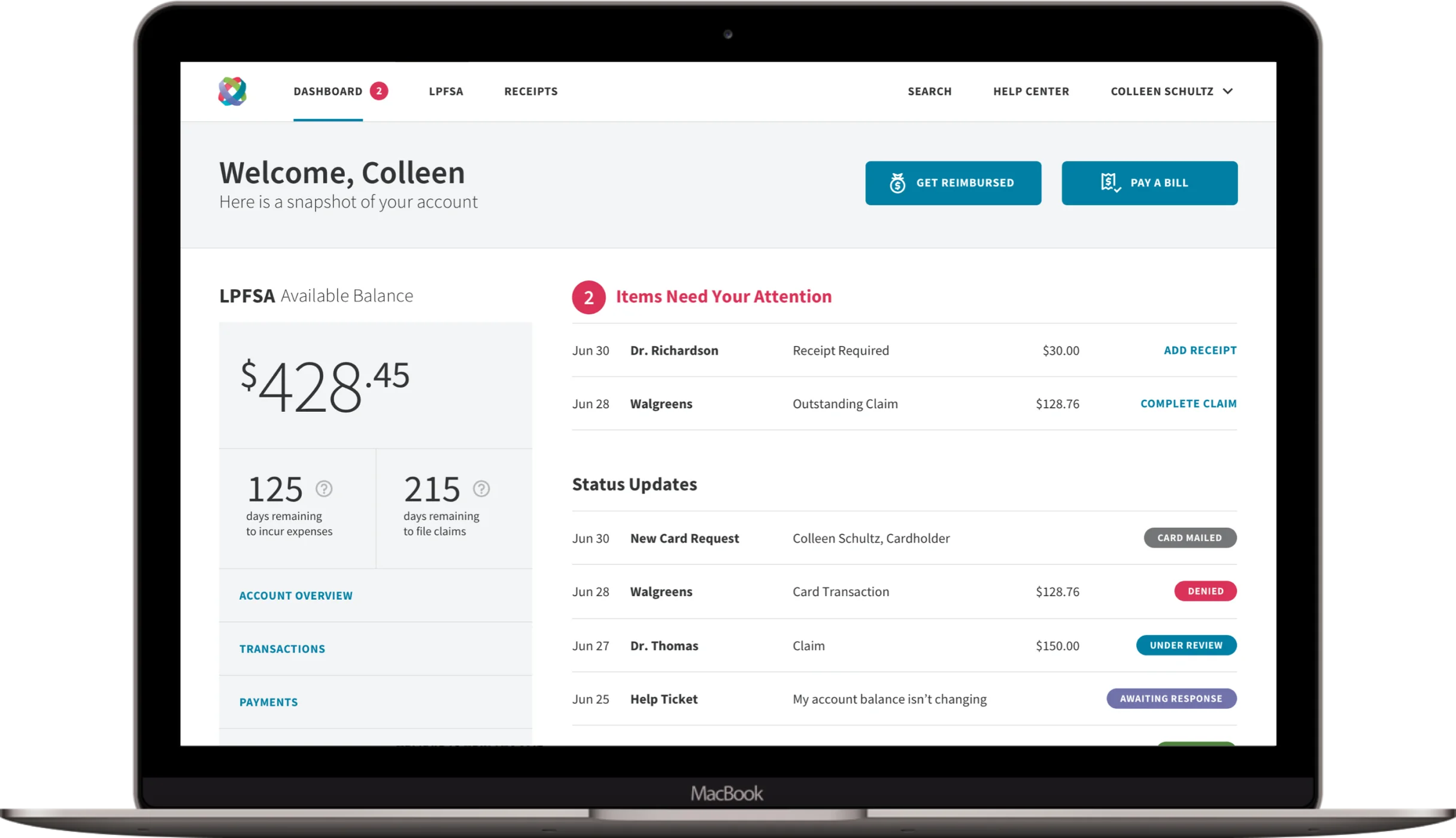 Acclaris HSA Dashboard