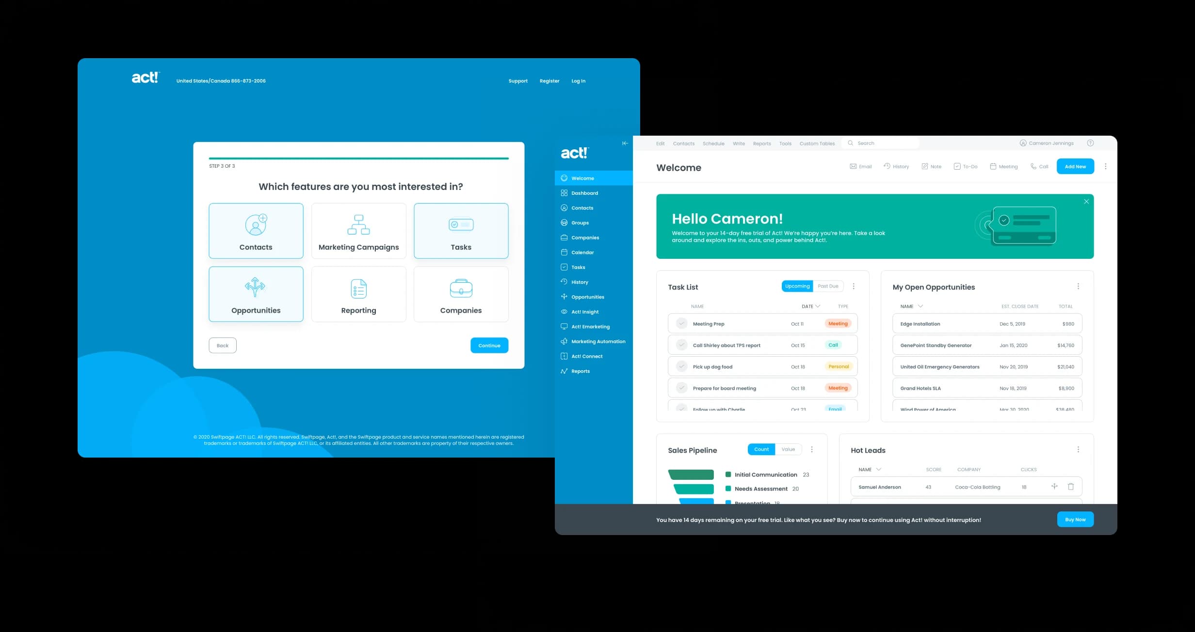Act! Free Trial Onboarding