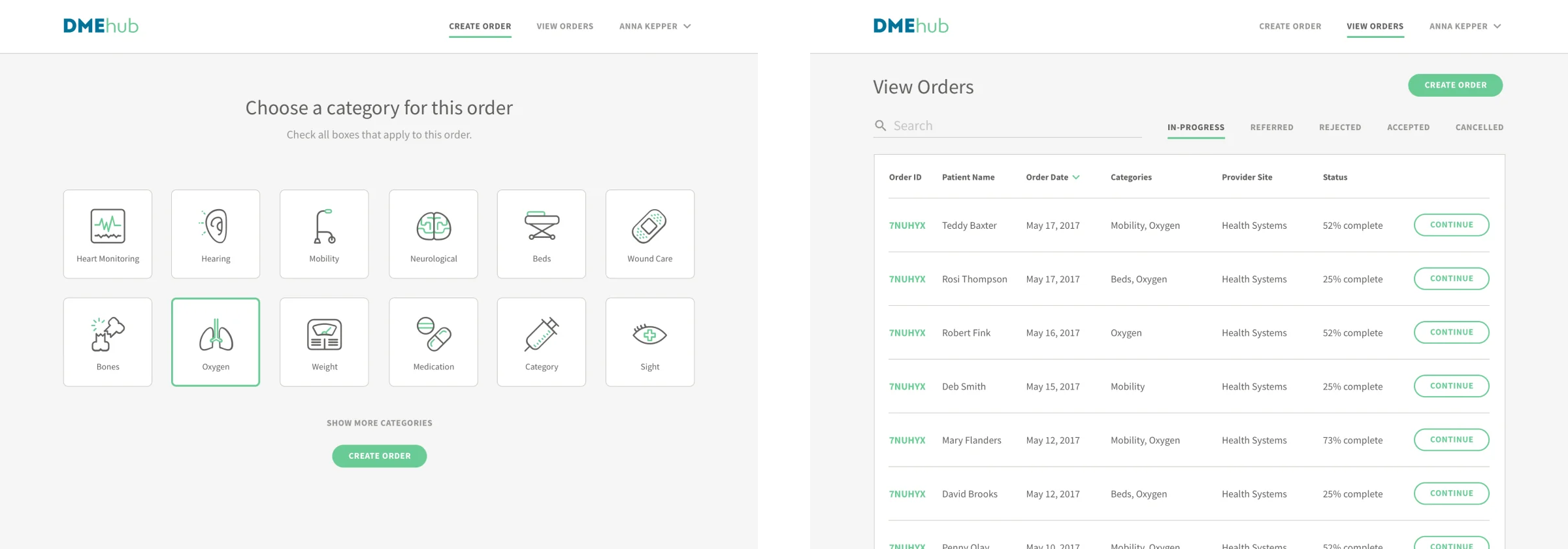 DMEhub Clean Interface Design