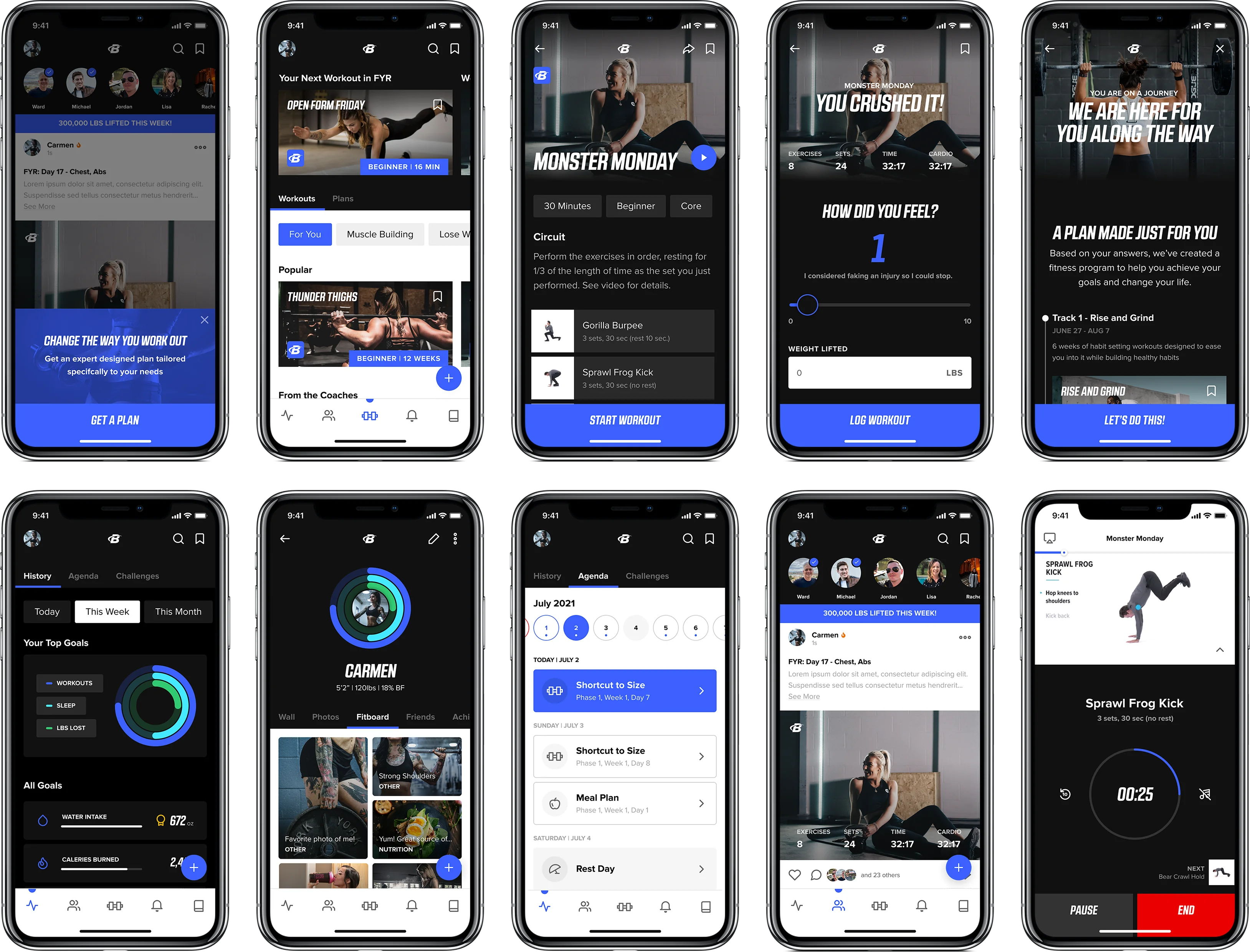BodyBuilding.com Phone Grid